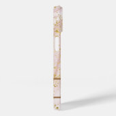 ピンクパーソナライズされたホワイトマーブルスワール金ゴールドグリッター Case-Mate iPhoneケース (裏面 / 右)