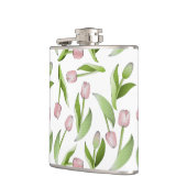 ピンクパーソナライズされたモダンチューリップ フラスク (左)