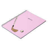 ピンクパーソナライズされたモダンヴィンテージ ノートブック (左側)