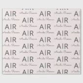 ピンクパーソナライズされたモノグラム ラッピングペーパー (フラット)