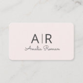 ピンクパーソナライズされたモノグラム 名刺 (正面)