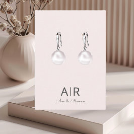 ピンクパーソナライズされたモノグラム 名刺