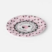 ピンクパーソナライズされたラディバグ赤ちゃんシャワー紙プレート ペーパープレート (アングル)