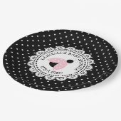 ピンクパーソナライズされたラディバグ赤ちゃんシャワー紙プレート ペーパープレート (アングル)