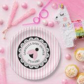 ピンクパーソナライズされたラディバグ赤ちゃんシャワー紙プレート ペーパープレート (パーティー)