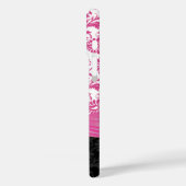 ピンクパーソナライズされたラフェイクインストーンDamask iPhone Case-Mate iPhoneケース (裏面 / 左)