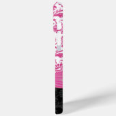 ピンクパーソナライズされたラフェイクインストーンDamask iPhone Case-Mate iPhoneケース (裏面 / 左)