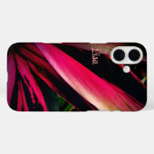 ピンクパーソナライズされたリーフApple iPhoneケース Case-Mate iPhoneケース (裏面 (横))