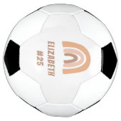 ピンクパーソナライズされたレインボーガールズ サッカーボール (回転)
