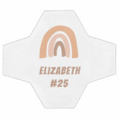 ピンクパーソナライズされたレインボーガールズ サッカーボール (フラット)
