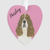 ピンクパーソナライズされたレッド白英産スリンガー オーナメント (正面)