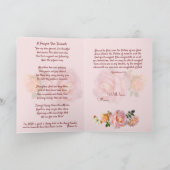 ピンクパーソナライズされたローズクリスチャンの友人 シーズンカード (内部)