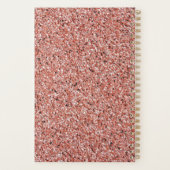 ピンクパーソナライズされたローズ金ゴールドグリッターモノグラム プランナー手帳 (裏面)