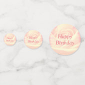 ピンクパーソナライズされたローズ90歳の誕生日 コンフェッティ (裏面)