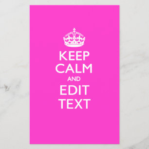 ピンクパーソナライズされた保のCALM AND Edit文字 チラシ