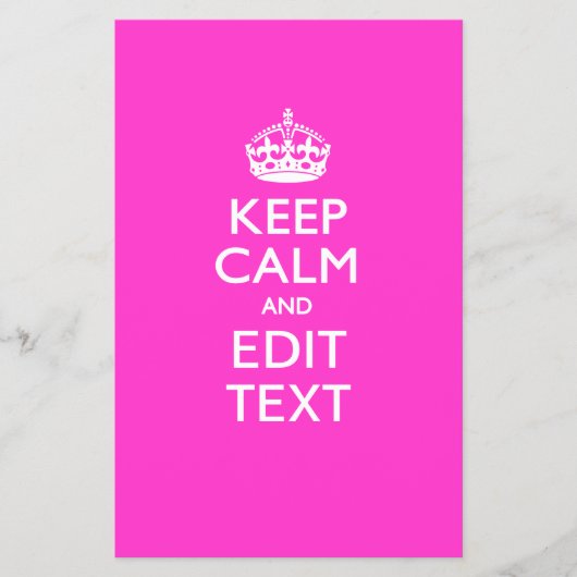 ピンクパーソナライズされた保のCALM AND Edit文字 チラシ (正面)