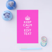ピンクパーソナライズされた保のCALM AND Edit文字 チラシ (シングル)