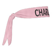 ピンクパーソナライズされた名ヘアタイ タイヘッドバンド (回転270)