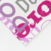 ピンクパーソナライズされた名前をカスタムするコラージガールズ フリースブランケット (角)