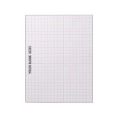 ピンクパーソナライズされた名大グラフ紙 ノートパッド (回転)