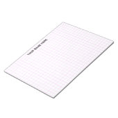 ピンクパーソナライズされた名大グラフ紙 ノートパッド (アングル)