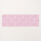 ピンクパーソナライズされた名門私立校風のマンダラアールデコ ヨガマット (裏面(横))