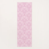 ピンクパーソナライズされた名門私立校風のマンダラアールデコ ヨガマット (裏面)