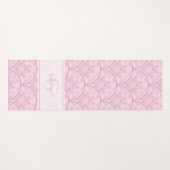 ピンクパーソナライズされた名門私立校風のマンダラアールデコ ヨガマット (正面(横))