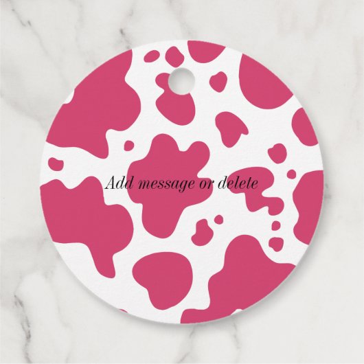 ピンクパーソナライズされた女性のカーボーイハットカントリーバチェロレッテ フェイバータグ (裏面)