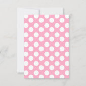 ピンクパーソナライズされた水玉模様パーティの招待状 招待状 (裏面)