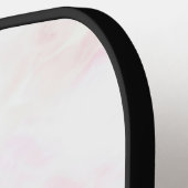 ピンクパーソナライズされた淡い色のの大理石テクスチャ ピックルボールラケット (左詳細)