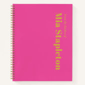 ピンクパーソナライズされた空白のレシピブック ノートブック (正面)