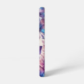 ピンクパーソナライズされた紫色の水彩蝶 SAMSUNG GALAXYケース (左側面)