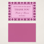 ピンクパーソナライズされた結婚式の引き出物ギフトラベル (正面&裏面)