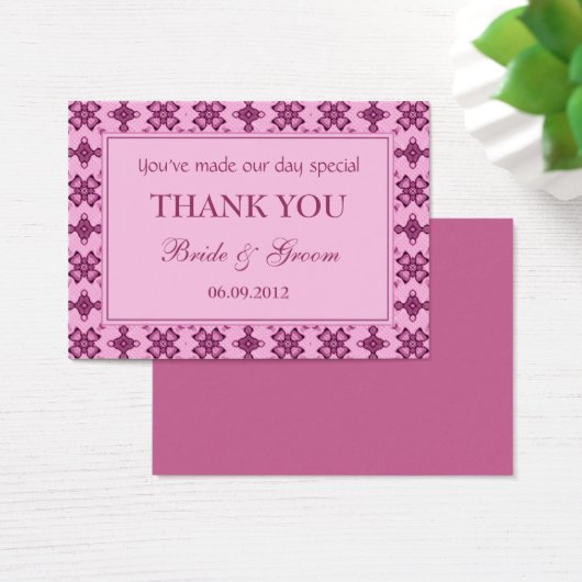 ピンクパーソナライズされた結婚式の引き出物ギフトラベル (デスク)