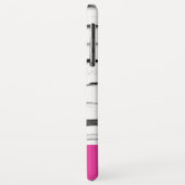 ピンクパーソナライズされた色と水色の黒ストライプ色 Case-Mate iPhoneケース (裏面/左)