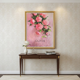 ピンクパーソナライズされた色の夢 キャンバスプリント