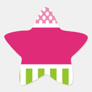 ピンクパーソナライズされた色の点 星シール