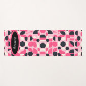 ピンクパーソナライズされた色の白黒ヨガモダンマット ヨガマット (正面(横))