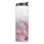 ピンクパーソナライズされた花びら熱タンブラー タンブラー (回転左)