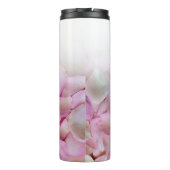 ピンクパーソナライズされた花びら熱タンブラー タンブラー (裏面)