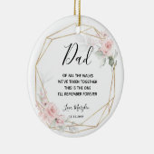 ピンクパーソナライズされた赤面ファーザーオーナメント セラミックオーナメント (右)