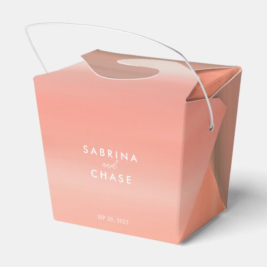 ピンクパーソナライズされた赤面結婚ズ フェイバーボックス (裏面サイド)