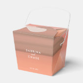 ピンクパーソナライズされた赤面結婚ズ フェイバーボックス (正面サイド)