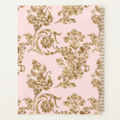 ピンクパーソナライズされた金ゴールドやる気を起こさせるプランナー プランナー手帳 (裏面)