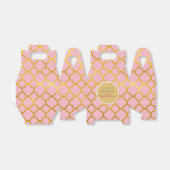 ピンクパーソナライズされた金ゴールドクローバーゲーブルボックス フェイバーボックス (折り畳みなし)