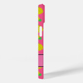 ピンクパーソナライズされた黄色のパイナップル Case-Mate iPhoneケース (裏面 / 右)