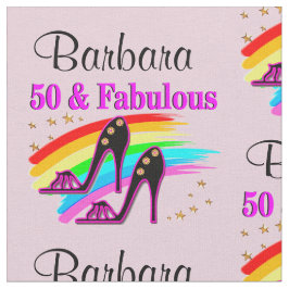 ピンクパーソナライズされた50及び素晴らしい織物 ファブリック