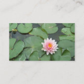 ピンクパーソナライズされた/グリーンリリーパッド 名刺 (裏面)