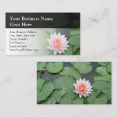 ピンクパーソナライズされた/グリーンリリーパッド 名刺 (正面/裏面)